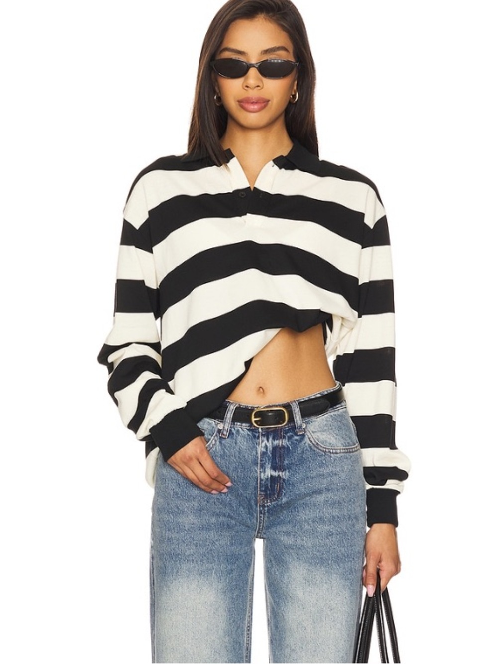 Lioness Women’s Nautica Jersey Henley in Ink Stripe